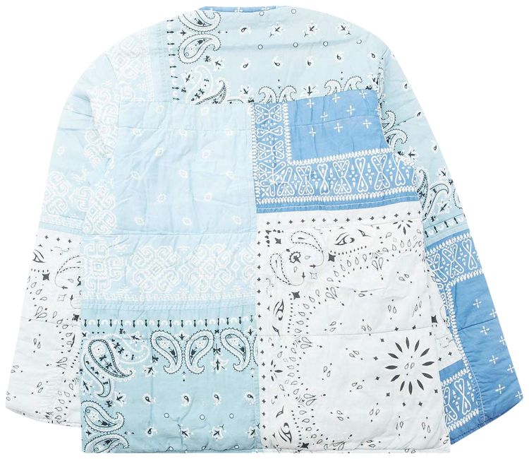 Kapital Gauze Bandana Patchwork Quilt Samu Work Blouson Sax