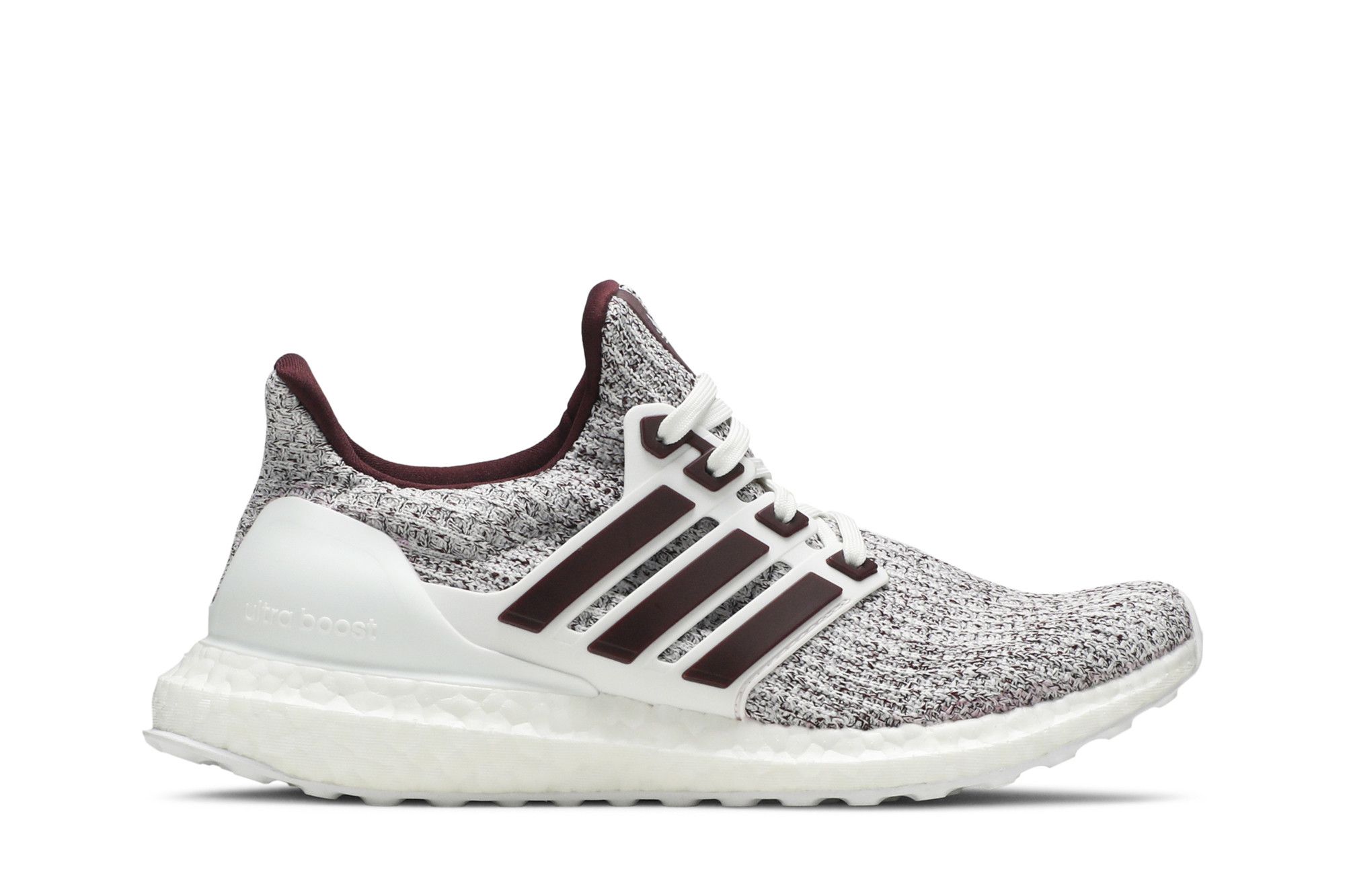 Size 7.0 UltraBoost 4.0 White Burgundy
