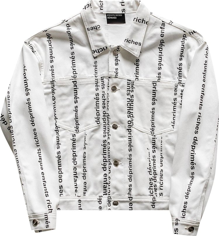 Enfants Riches Deprimes Logo Denim Jacket White