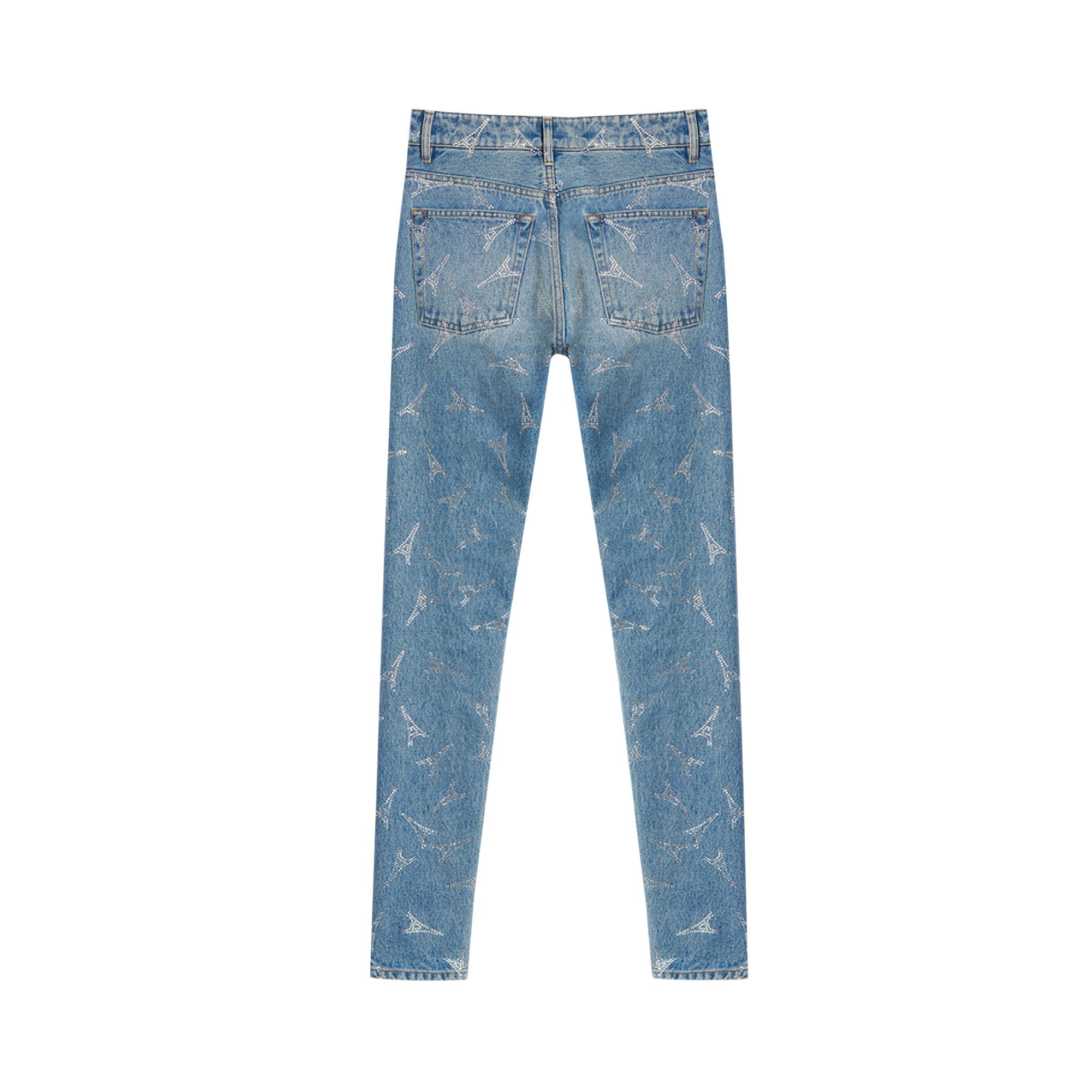 Buy Balenciaga Eiffel Tower V Neck Jeans Blue 571566 TEW19 4009 GOAT