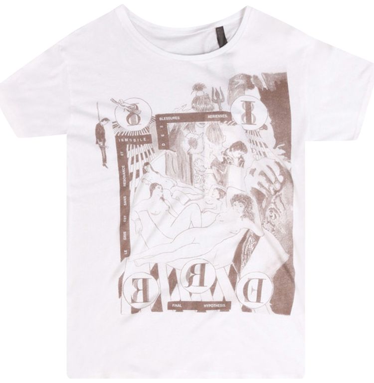 Enfants Riches Deprimes Bath House Orgy T Shirt WhiteBrown