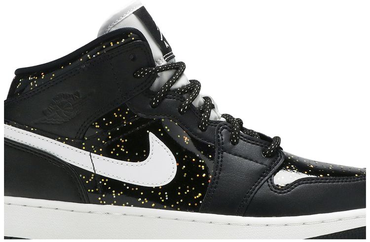 Air Jordan 1 Mid SE GS Black Glitter