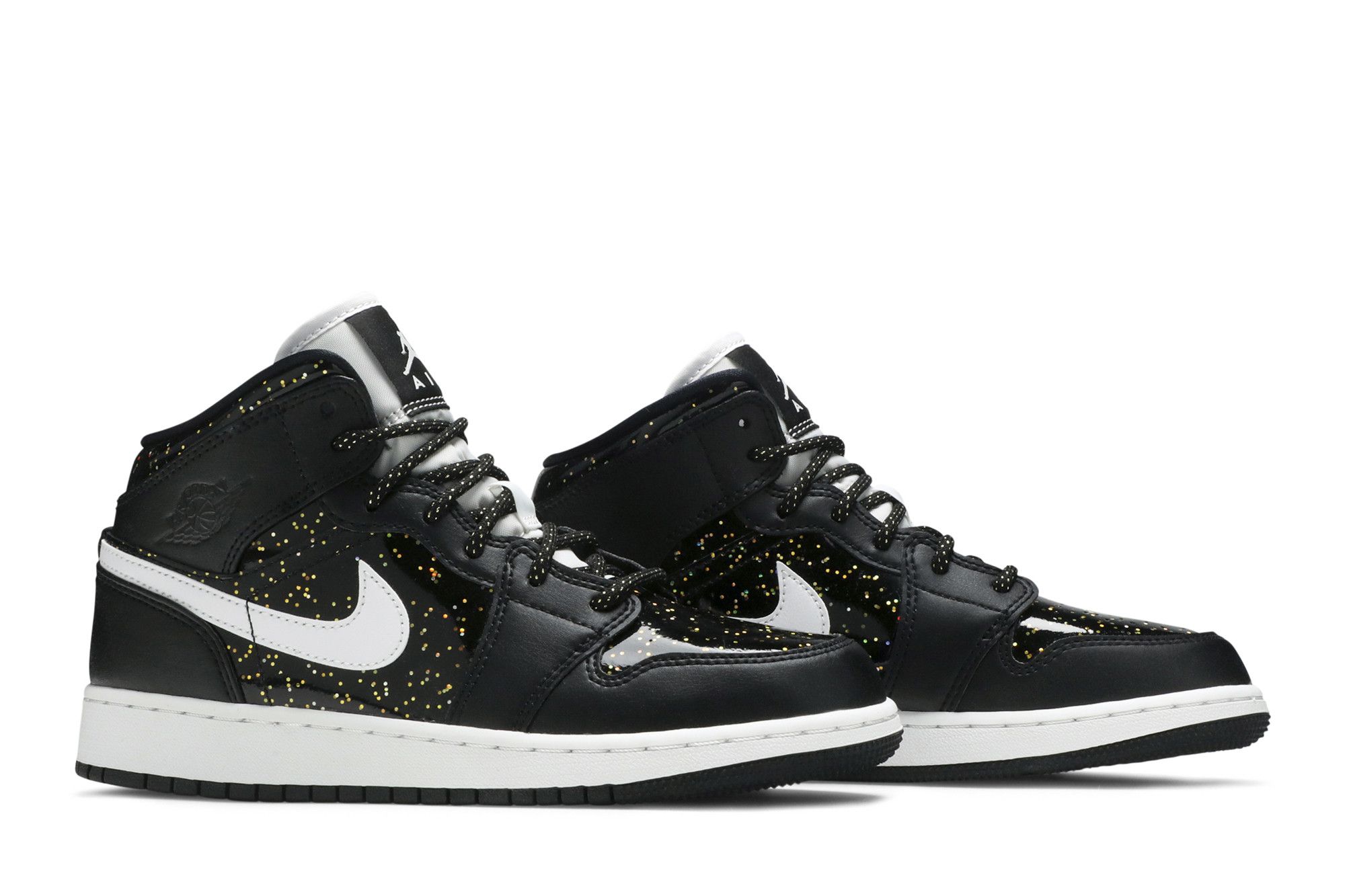 jordan 1 glitter black and white