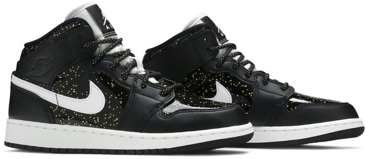 Air Jordan 1 Mid SE GS Black Glitter