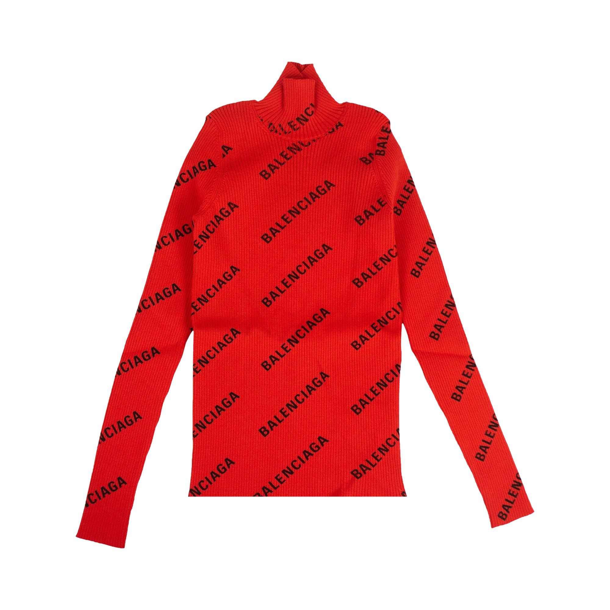 Balenciaga red turtleneck discount