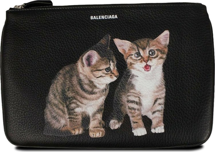 Balenciaga Kittens Pouch Bag 'Black'