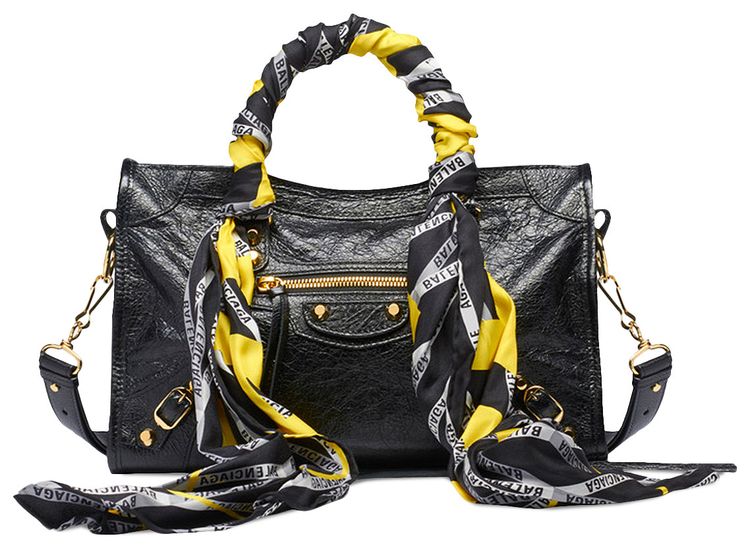 Balenciaga Classic City Scarf Tote Bag BlackGold