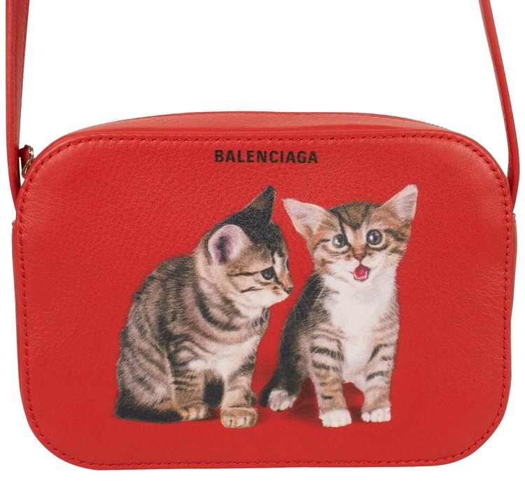 Balenciaga Kittens XS Crossbody Camera Bag Red