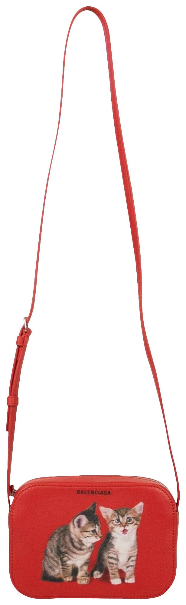 Balenciaga Kittens XS Crossbody Camera Bag Red