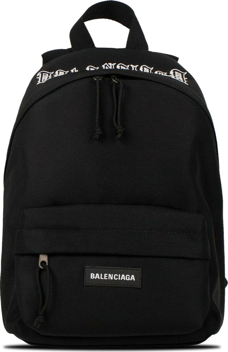 Balenciaga Embroidered Logo Small Backpack 'Black'