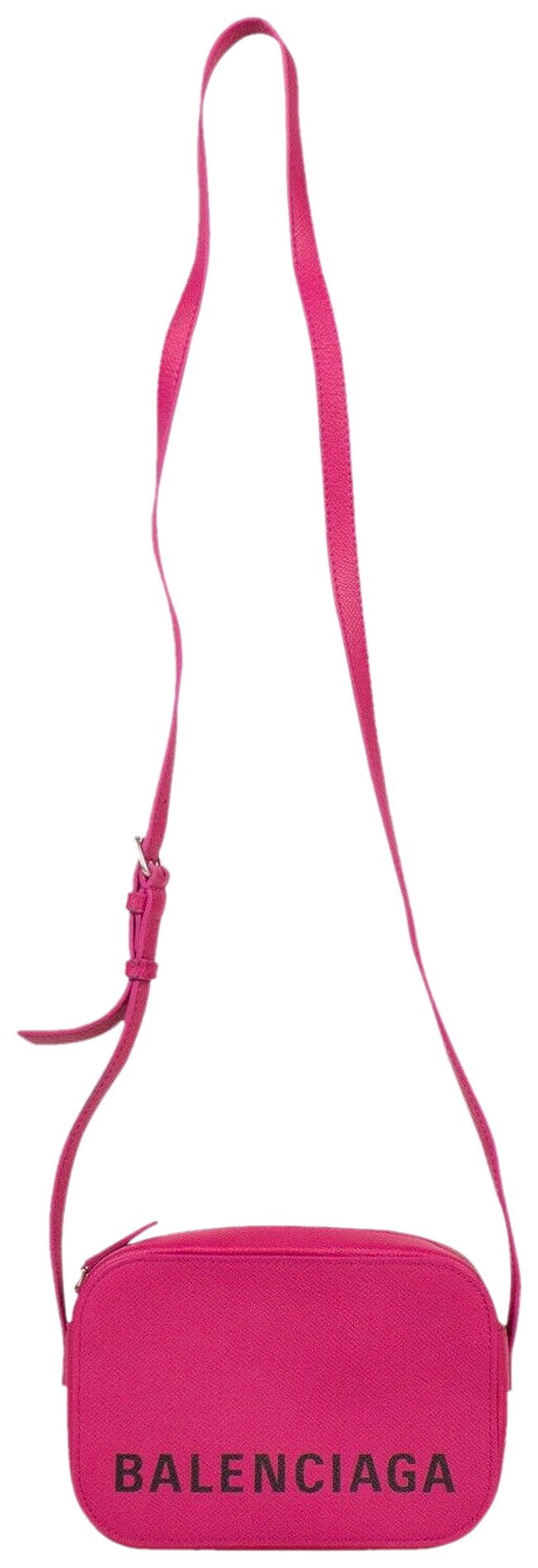 Balenciaga Grained Logo Small Crossbody Bag Pink