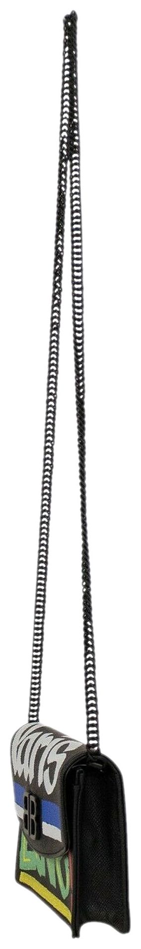 Balenciaga Paris Chain Crossbody Bag Black