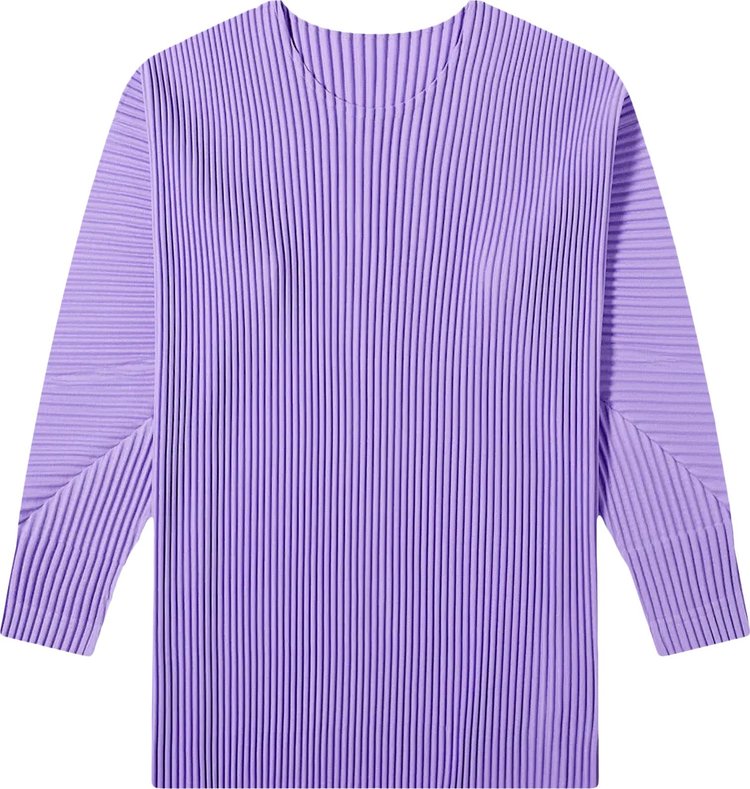 Homme Plissé Issey Miyake Basic Pleated Long-Sleeve T-Shirt 'Lavender'