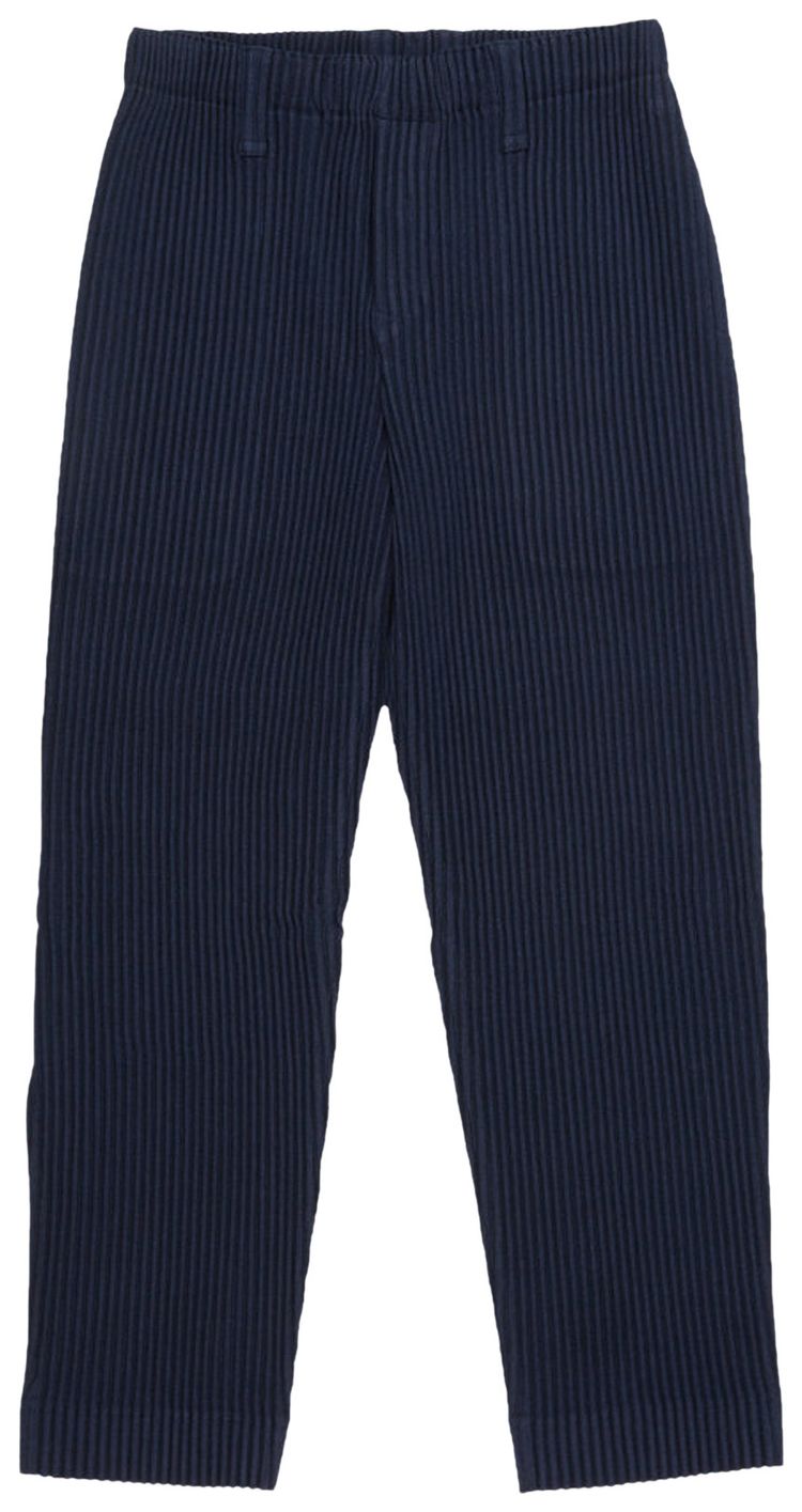 Homme Plisse Issey Miyake Slim Pleated Pants Navy