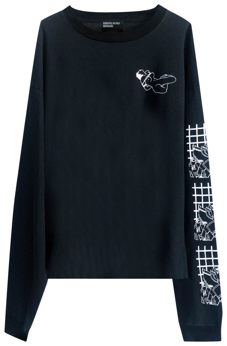 Enfants Riches Deprimes Wipers Long Sleeve T Shirt Black