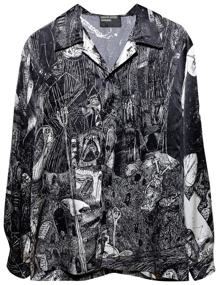 Enfants Riches Deprimes Rudimentary Chemise Manches Longues Shirt BlackWhite