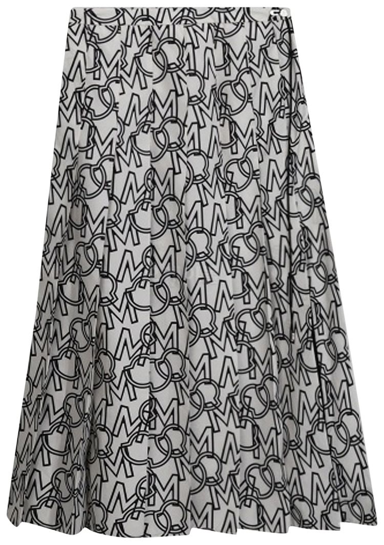 Moncler Girocollo Midi Skirt WhiteBlack