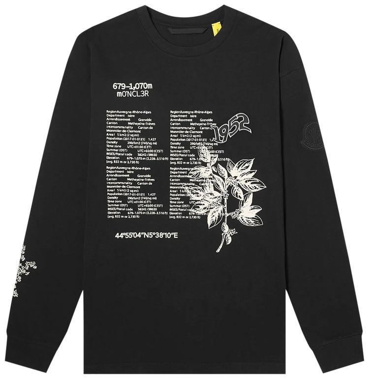 Moncler Genius 1952 Long Sleeve T Shirt Black