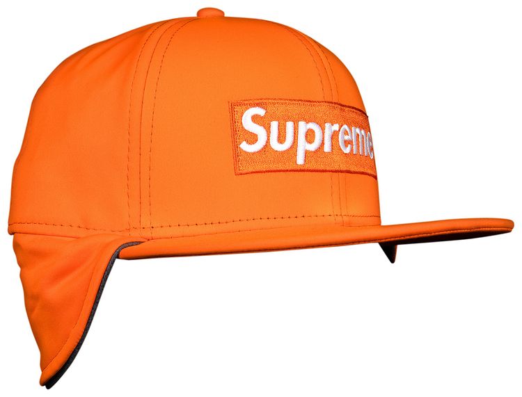 Supreme x WINDSTOPPER Earflap Box Logo New Era Orange