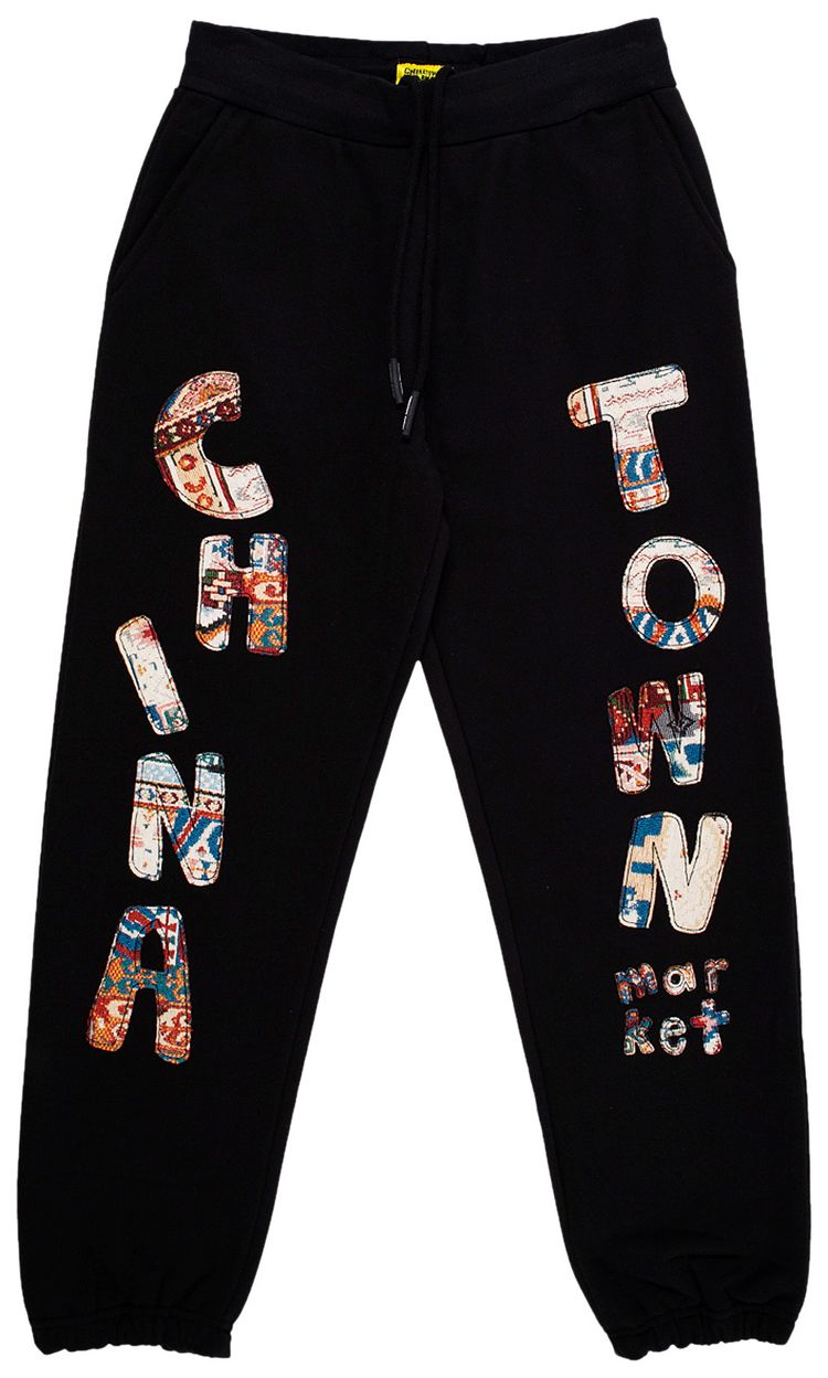 Chinatown Market Patchwork Sweatpant Black