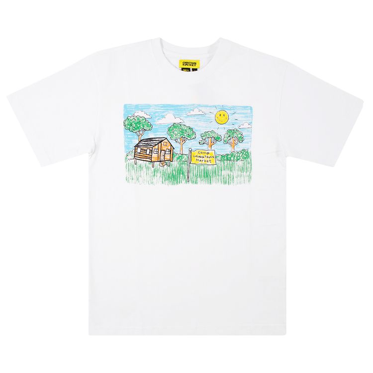Chinatown Market Smiley Kid Drawing Tee White