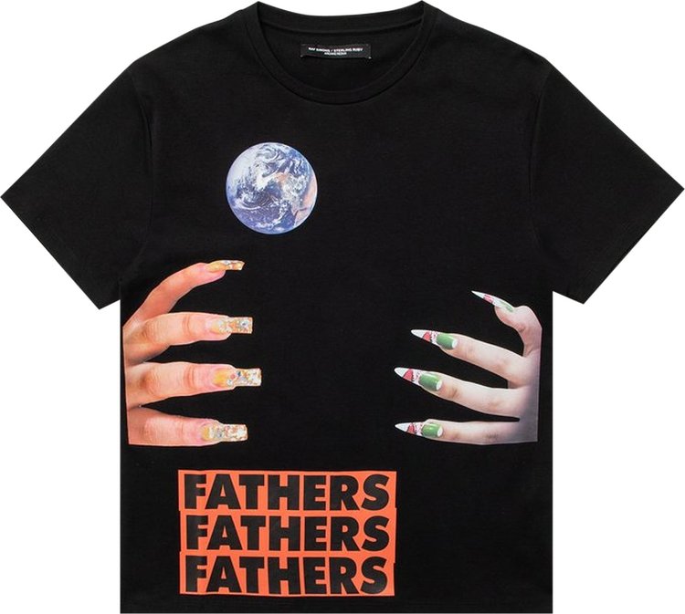 Raf Simons Redux Slim Fit Short Sleeved T-Shirt With Graphic Nails 'Black'