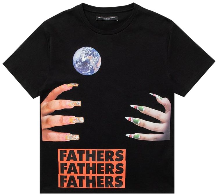 Raf Simons Redux Slim Fit Short Sleeved T Shirt With Graphic Nails Black