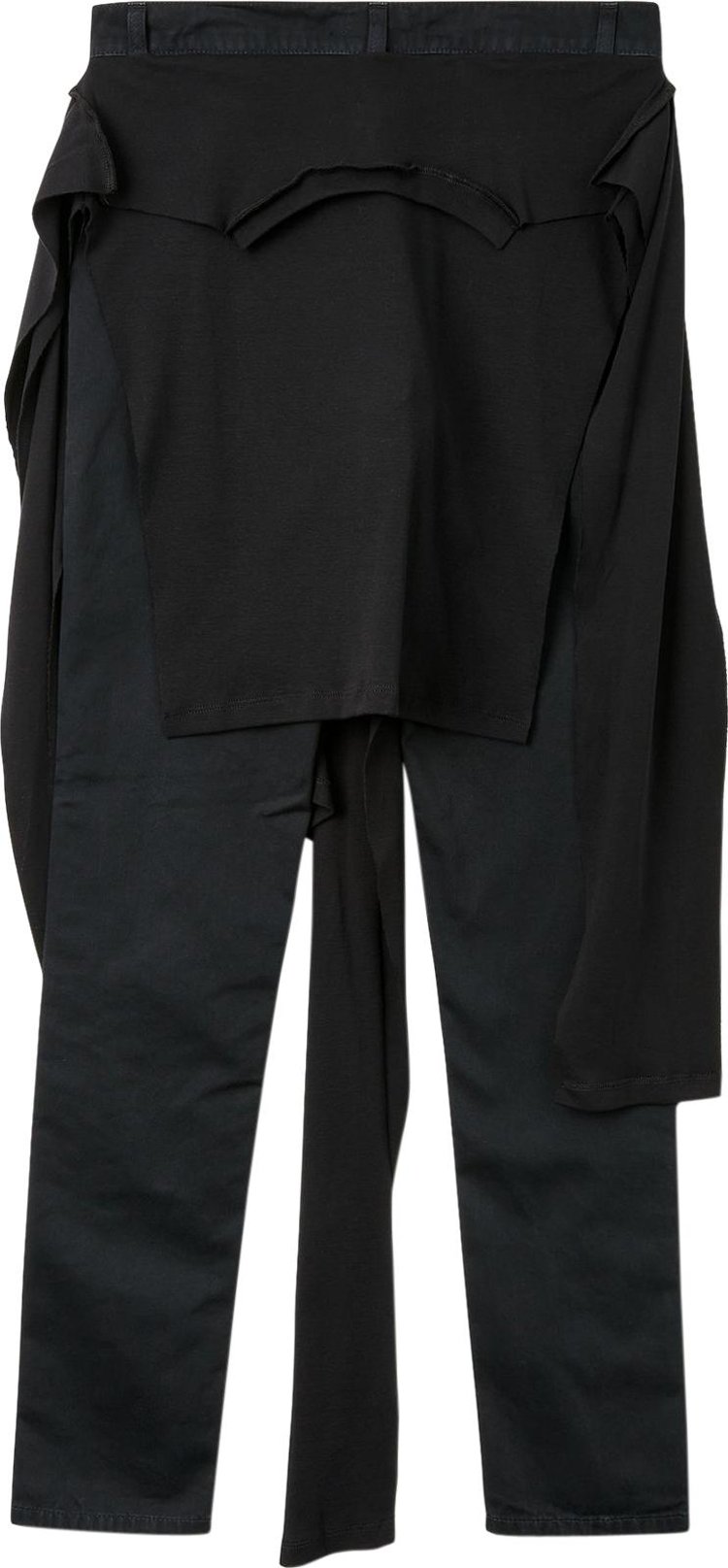 Raf Simons Redux Fitted Jeans With T Shirt At Waist Black