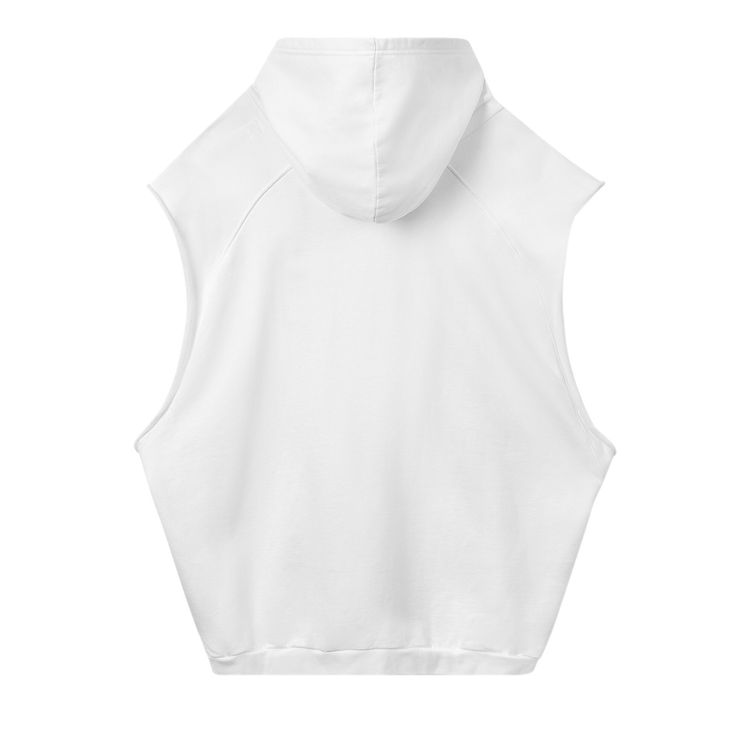 Raf Simons Redux Oversized Sleeveless Hooded Sweater  Kollaps White
