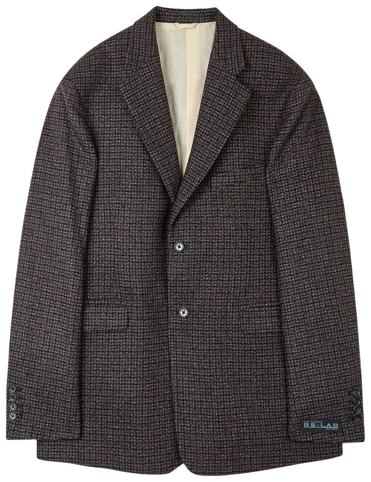 Raf Simons Redux Straight Fit Blazer BlackDark Brown