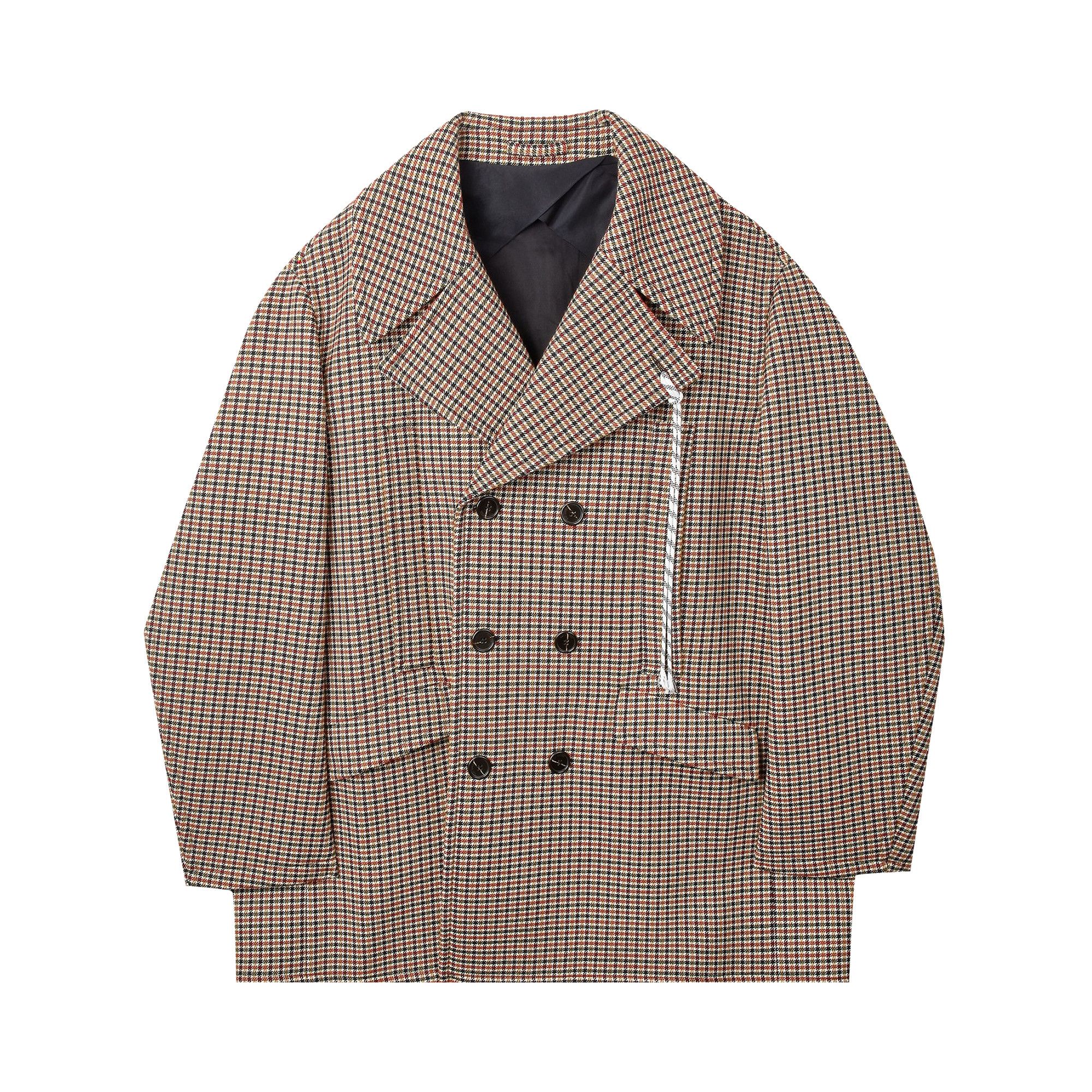 Buy Raf Simons Redux Oversized Checked Caban 'Black/Brown' - A01