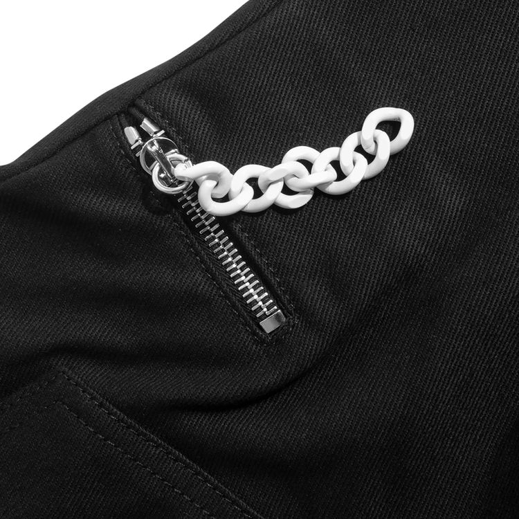 Raf Simons Redux Zip Pocket Cropped Denim Pants Black