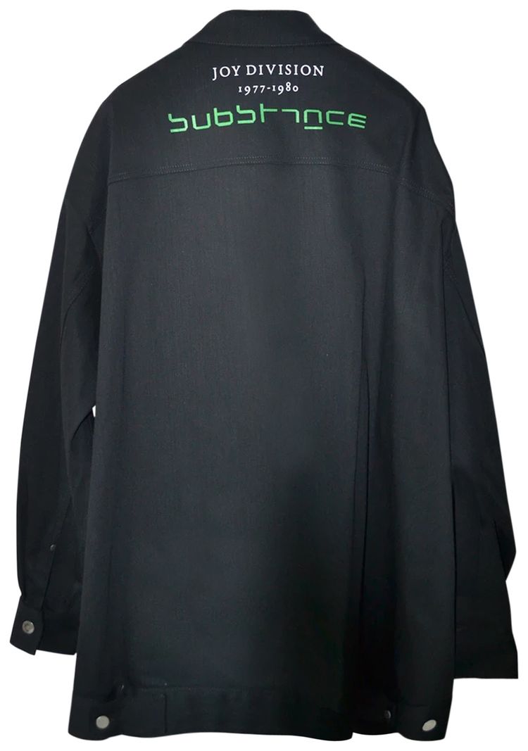 Raf Simons Redux Joy Division Print Denim Jacket Black