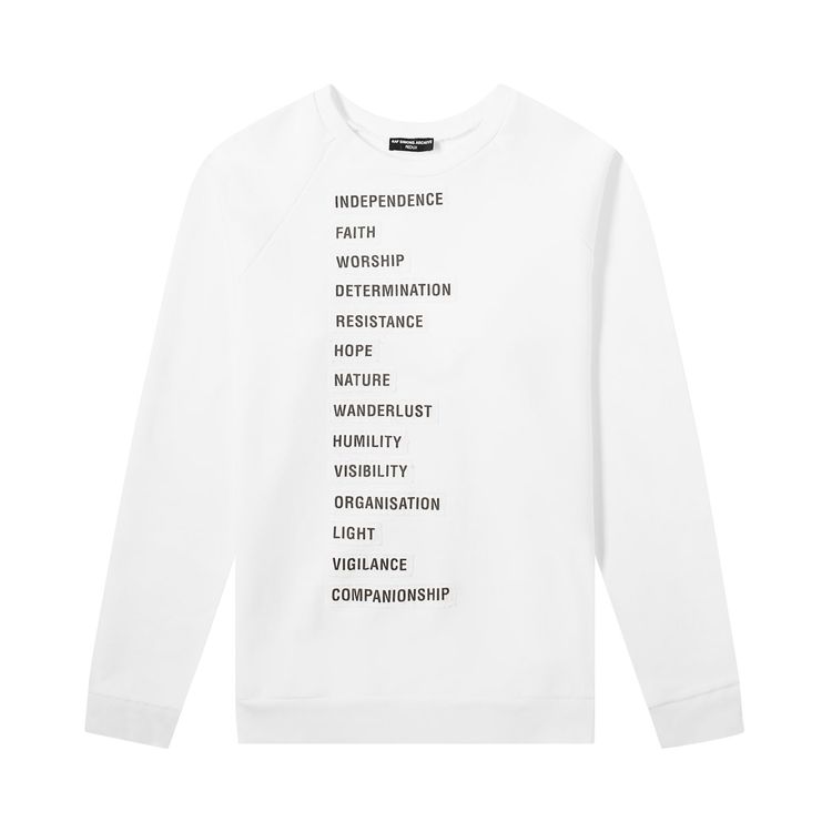 Raf Simons Redux Sweater With Wording Patches White