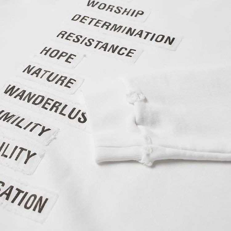 Raf Simons Redux Sweater With Wording Patches White