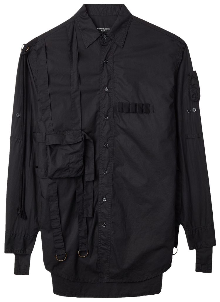 Raf Simons Redux Shirt With Outside Pockets And Straps Black
