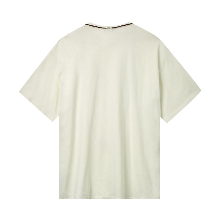 Raf Simons Redux Short Sleeve T Shirt With Beaded Chain White
