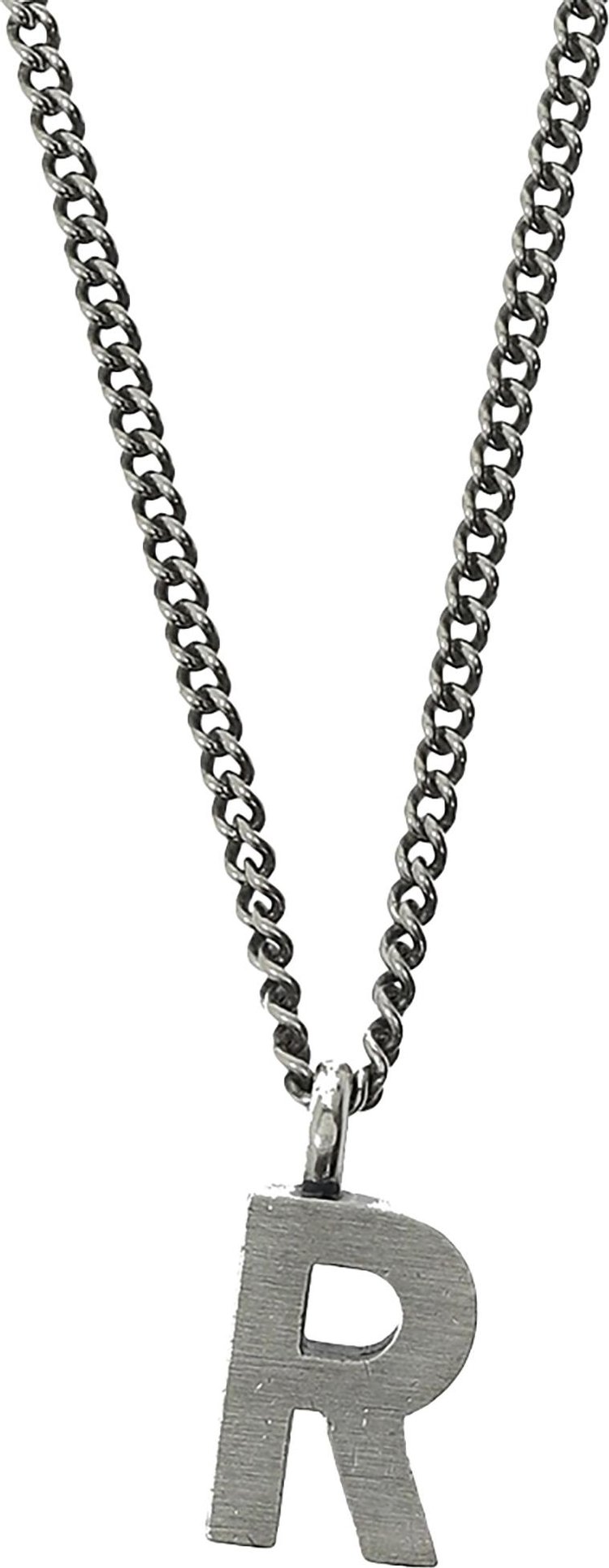 Raf Simons Redux Necklace With R Pendant Silver