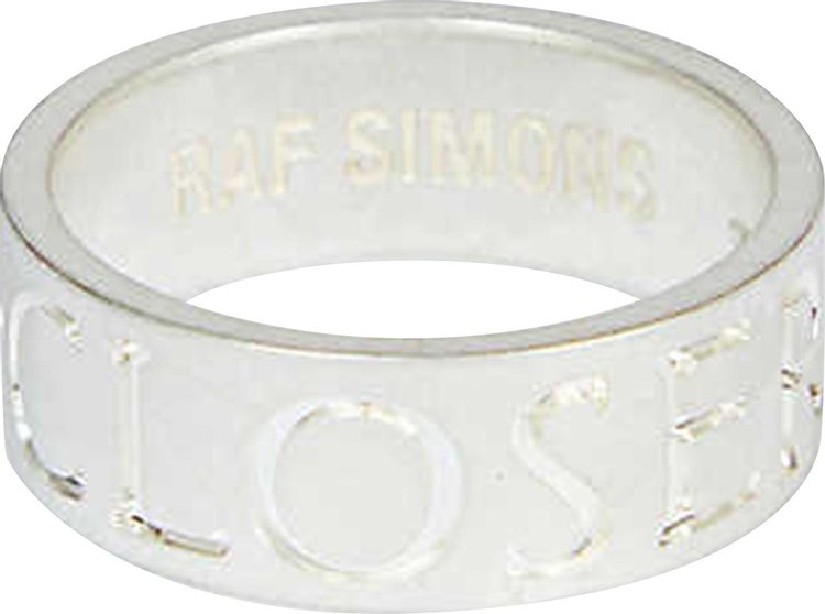 Raf Simons Redux Ring With Closer Engraved 'Silver'