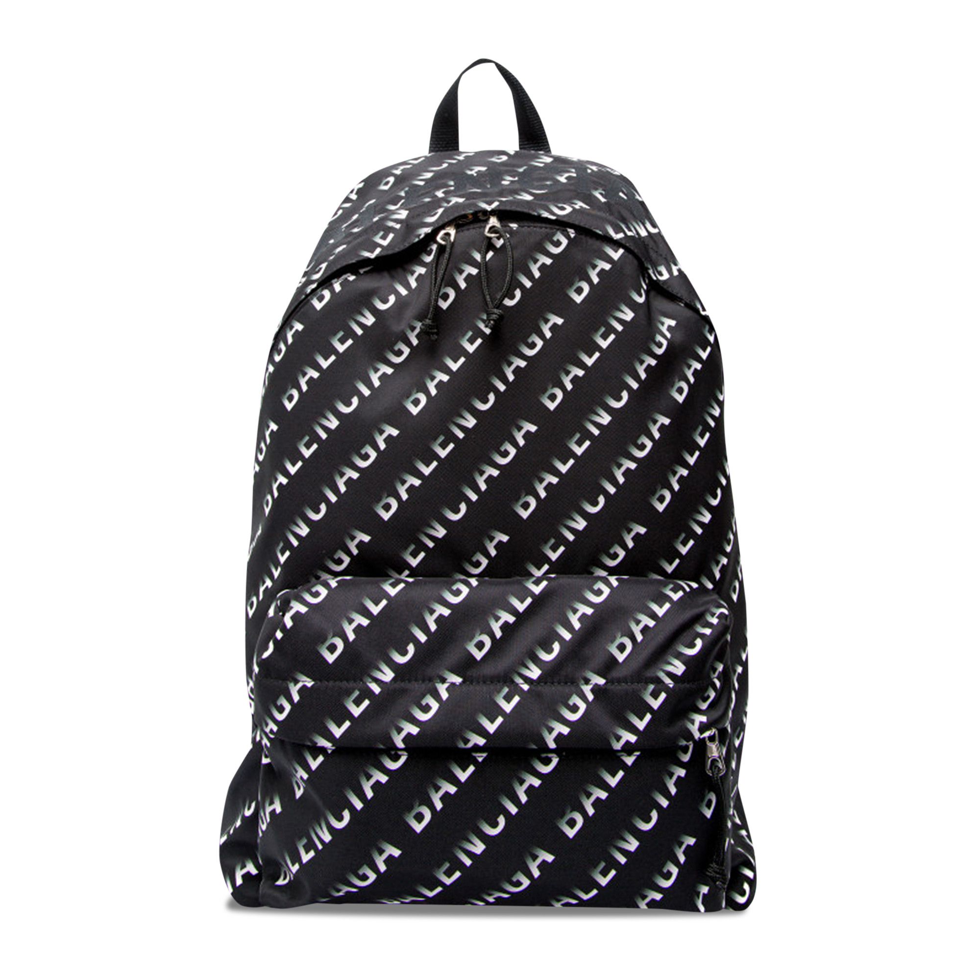 Buy Balenciaga All Over Logo Backpack 'Black/White' - 507460 H856X