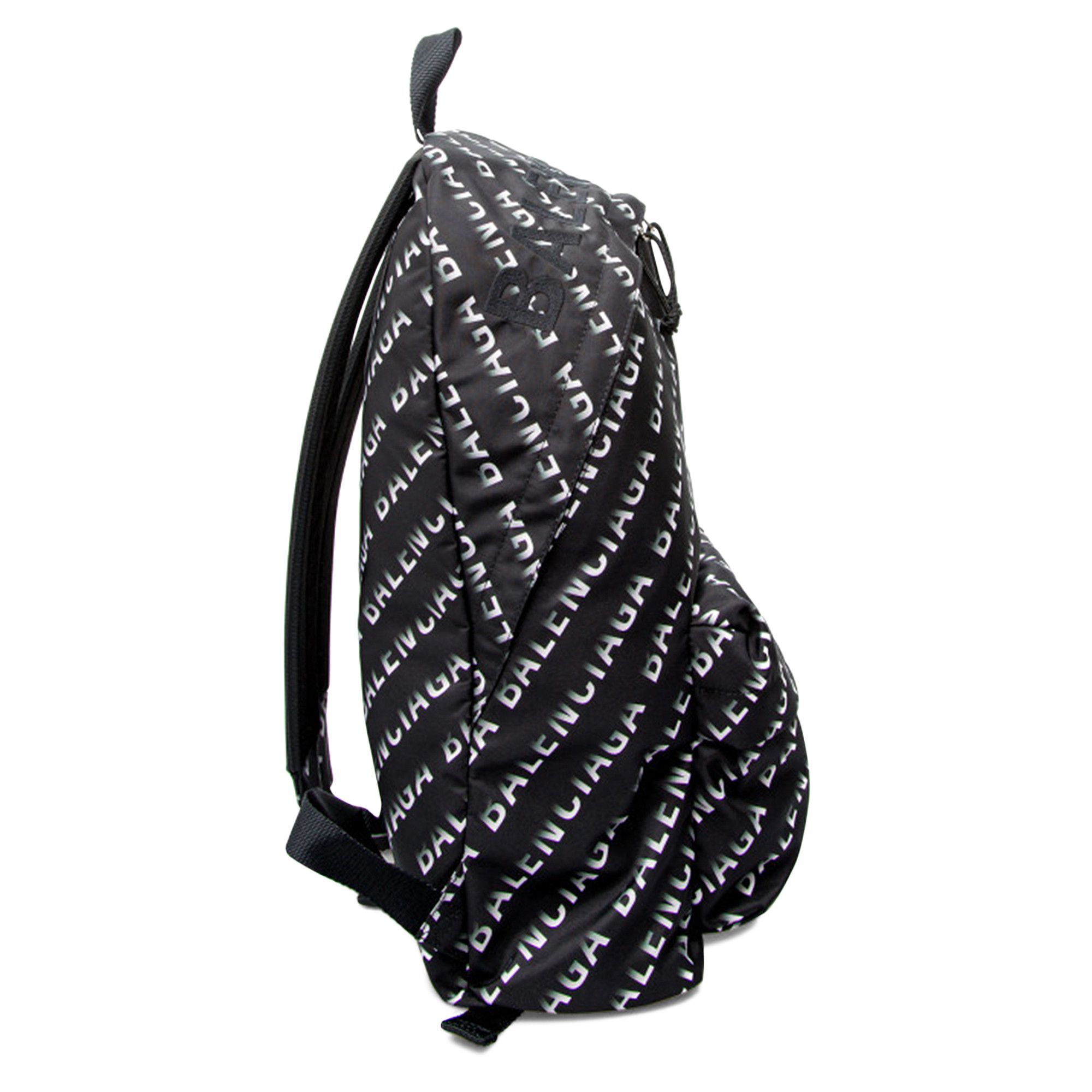Buy Balenciaga All Over Logo Backpack 'Black/White' - 507460 H856X