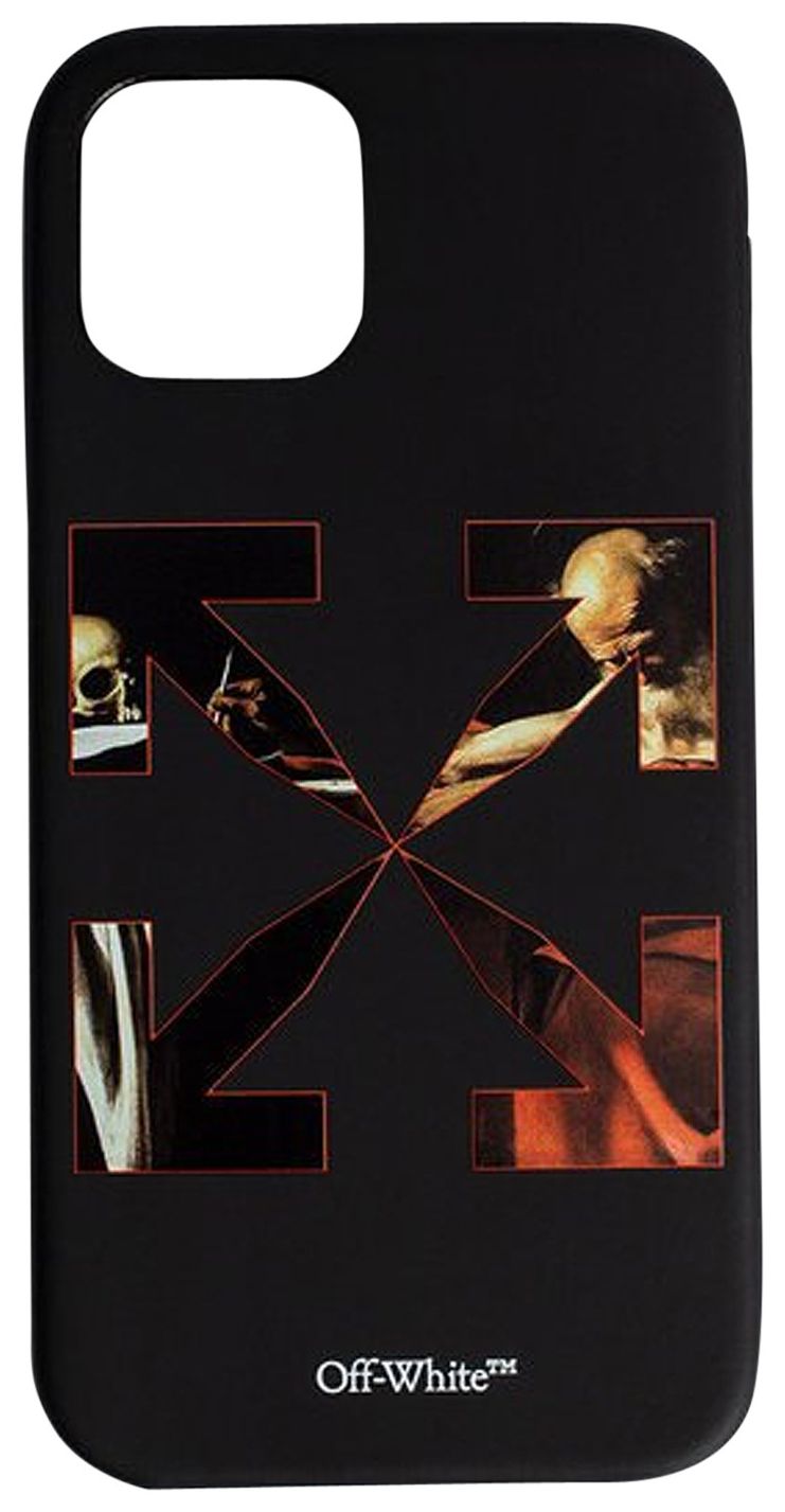 Off White Caravaggio iphone 12 Pro Max Cover BlackRed