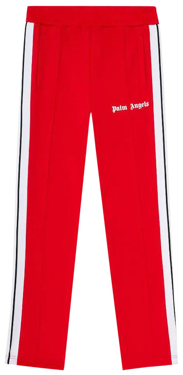Palm Angels College Slim Track Trousers RedWhite