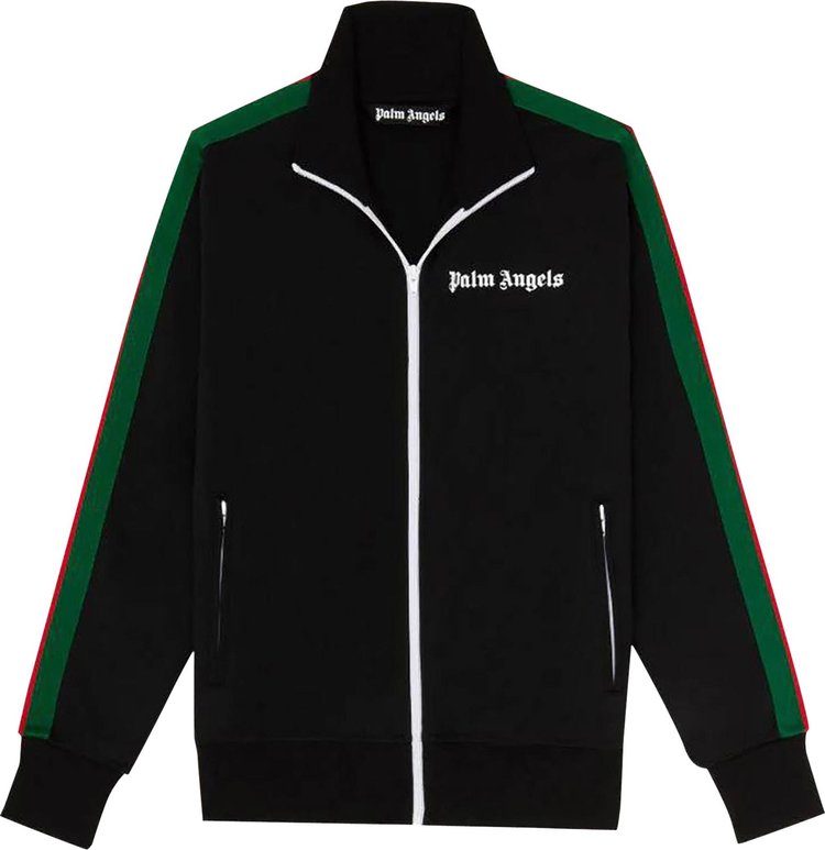 Palm Angels College Track Jacket 'Black/Green'