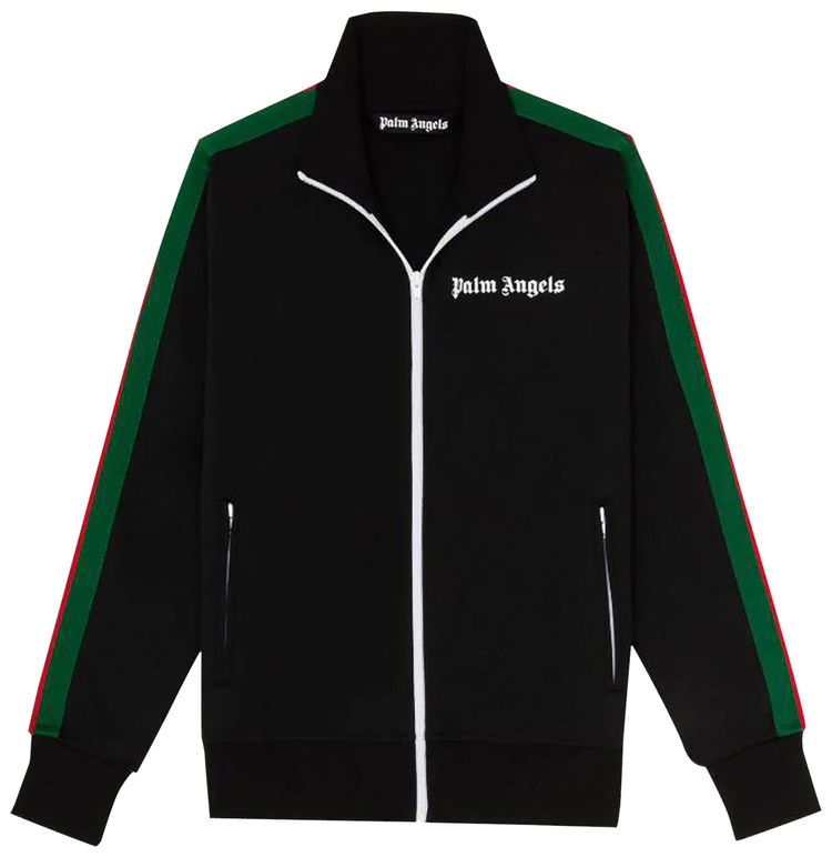 Palm Angels College Track Jacket BlackGreen