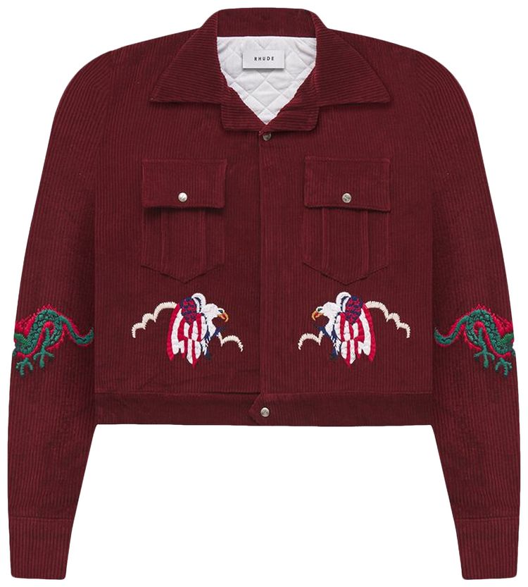Rhude Souvenir Jacket Maroon