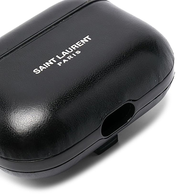 Saint Laurent Leather Airpods Pro Case Black