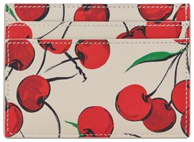 Saint Laurent Monogram Card Case Crema SoftRed