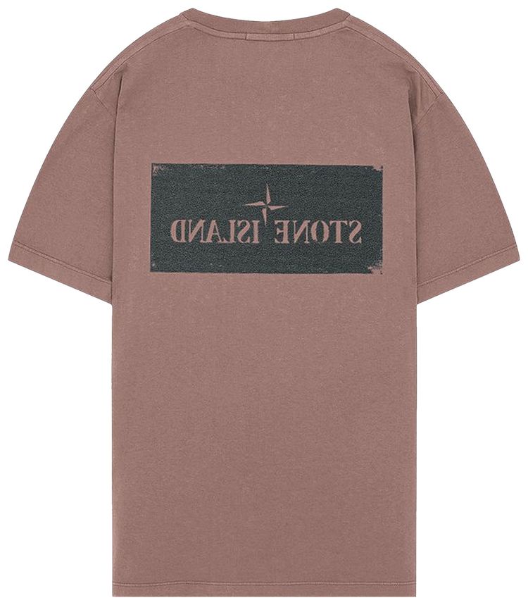 Stone Island Stencil One T Shirt Red Onion