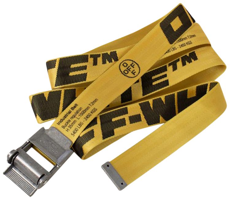 Off White 20 Industrial Belt Yellow  Black